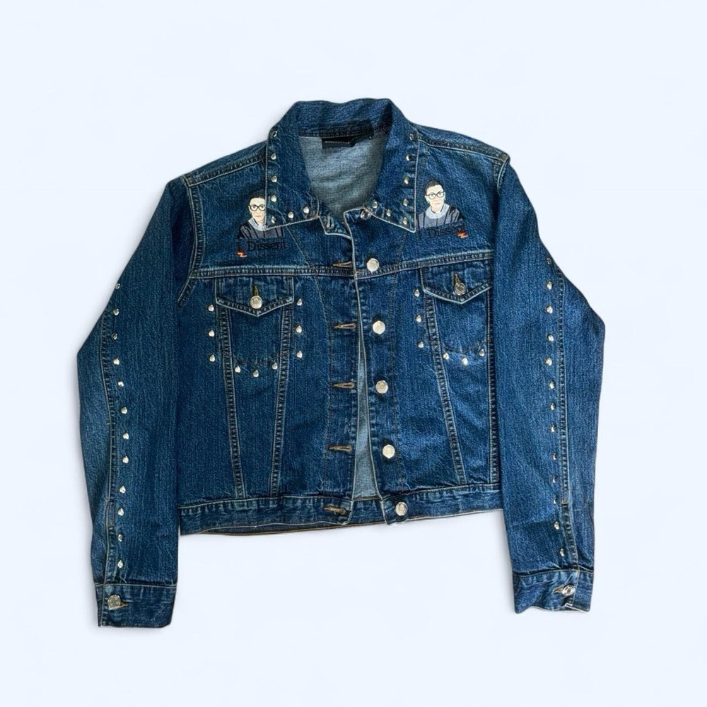 RBG Blue Denim Jacket with Studs